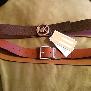 2 set adjustable customizable box bag Michael Kors belts attatchable buckles